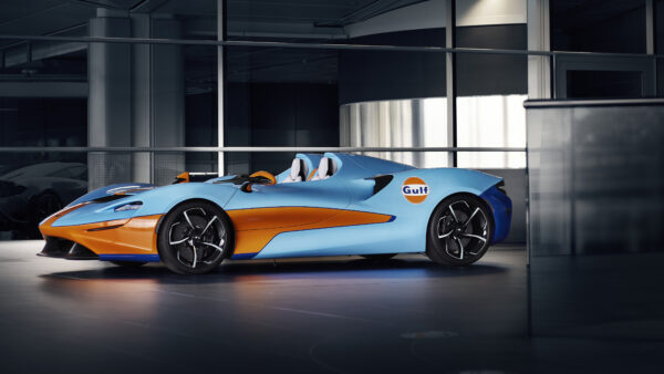 Wallpaper Cars, Mclaren, 2021, Gulf, Theme, MSO, Elva, Desktop