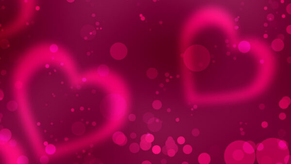 Wallpaper Background, Hearts, Valentines, Pink, Bokeh