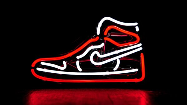 Wallpaper Shoe, Colorful, Background, Neon, Nike, Black