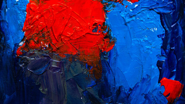 Wallpaper Paint, Blue, Art, Red, Abstract, Desktop, Mobile