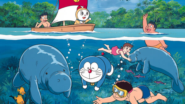 Wallpaper Water, Sea, Desktop, Doraemon