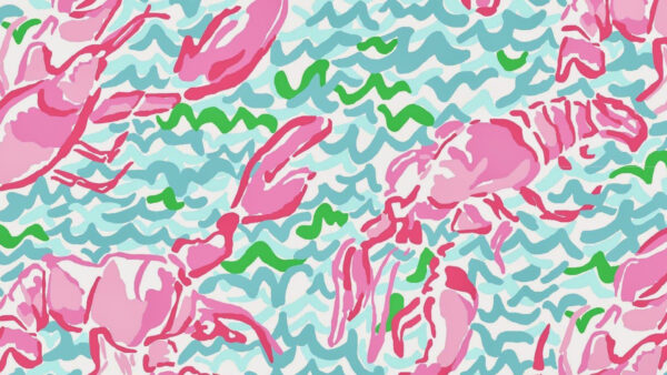 Wallpaper Pink, Scorpions, Blue, Lines, Preppy, Green, Wavy