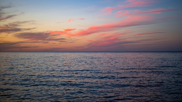 Wallpaper Blue, Black, Red, Ocean, Mobile, Clouds, Waves, Sky, Under, Desktop, Nature