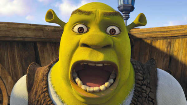 Wallpaper Shrek, Background, Open, Sky, Mouth, Face, Green, With