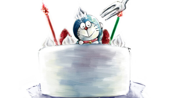 Wallpaper Doraemon, Cake, Decorating