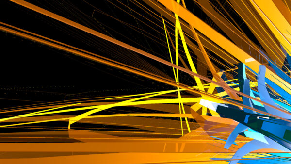 Wallpaper Yellow, Blue, Art, Lines, Abstract, Brown