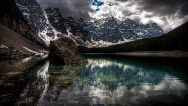 Wallpaper Water, Reflection, Body, Calm, With, Mountains, Nature