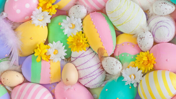 Wallpaper Decoration, Eggs, Colorful, Easter