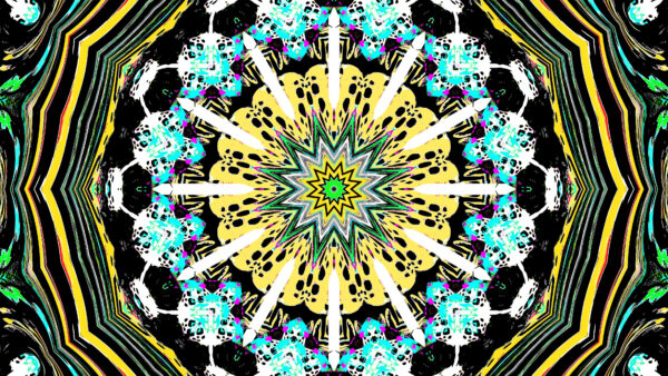 Wallpaper Abstraction, Mobile, Yellow, Black, Lines, Fractal, Blue, Abstract, Pattern, Desktop, Art, White