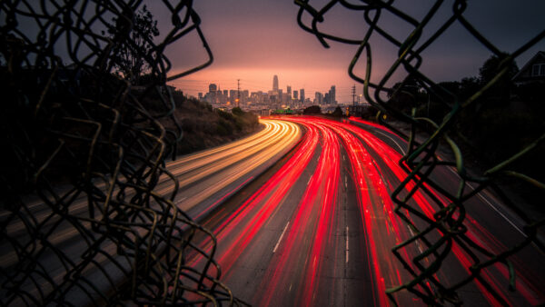 Wallpaper San, Francisco, Night, Traffic