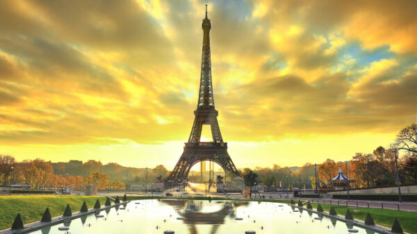 Wallpaper Cloudy, Desktop, Tower, Sky, Eiffel, Travel, Paris, Background, With