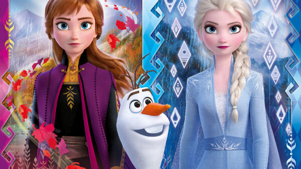 Wallpaper Olaf, Anna, Frozen, Elsa