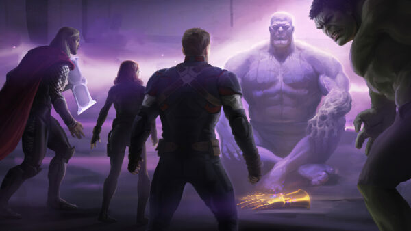 Wallpaper Thanos, Endgame, Versus, Desktop, Avengers