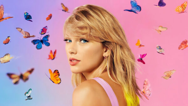 Wallpaper Swift, Eyes, Butterflies, With, Background, Taylor, Blue, Desktop, And