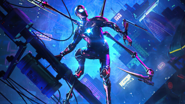 Wallpaper Cyberpunk, Superheroes, Verse, Into, The, Spider