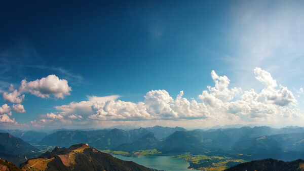 Wallpaper Above, Beautiful, Nature, Sky, Cloudy, Mountains, Desktop