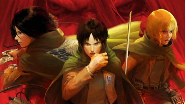 Wallpaper Red, Arlert, Yeager, Background, Eren, Mikasa, Attack, Armin, Titan, Ackerman
