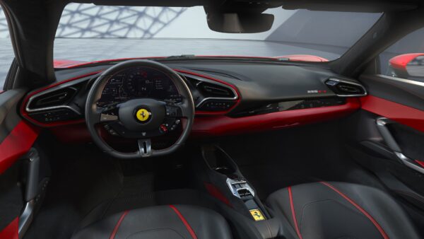 Wallpaper Cars, 2022, GTB, Ferrari, Interior, 296