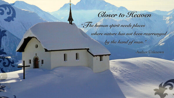 Wallpaper Church, With, Jesus, Snow, Desktop, Mountain, Covered