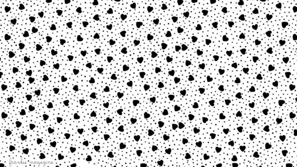 Wallpaper White, Dots, Black, Hearts, Aesthetic, Background