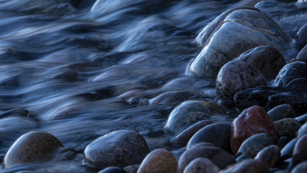 Wallpaper Stones, Waves, Pebbles, View, Ocean, Nature, Closeup, Water