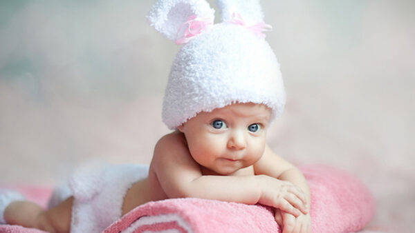 Wallpaper Cap, Pink, Down, Woolen, White, Towel, Bath, Knitted, Eyes, Grey, Toddler, Wearing, Lying, Cute