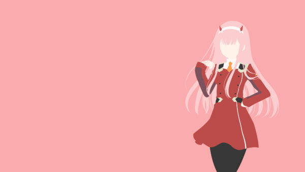 Wallpaper Zero, Pink, Background, FranXX, Two, The, Desktop, Hair, Red, Anime, With, Darling