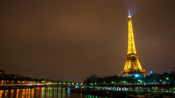 Wallpaper Background, Travel, Mobile, With, Desktop, Sky, Yellow, Eiffel, Brown, Tower, Paris, Lighting