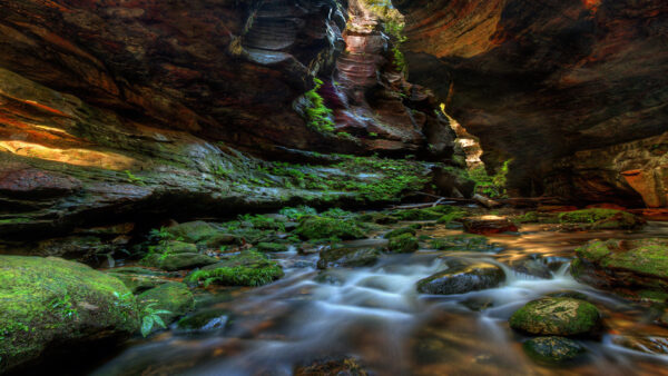 Wallpaper Stone, Nature, Canyon, Water, Australia, Stream, Rock, Between, Desktop