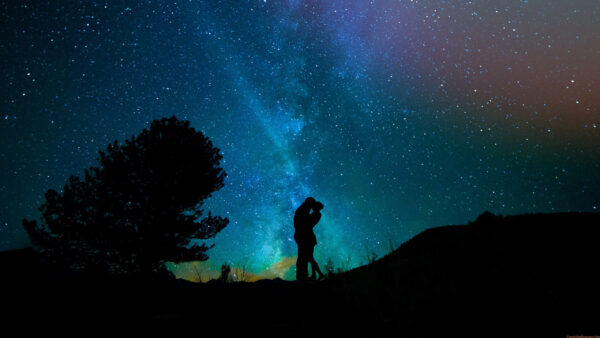 Wallpaper Under, Starry, Desktop, Couple, Other, Sky, Hugging, Each