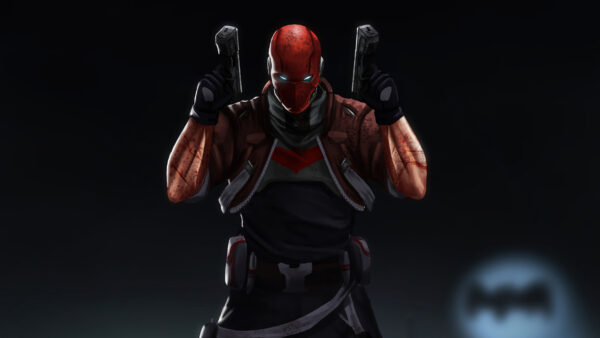 Wallpaper Red, Superheroes, Guns, Hood, Two, With