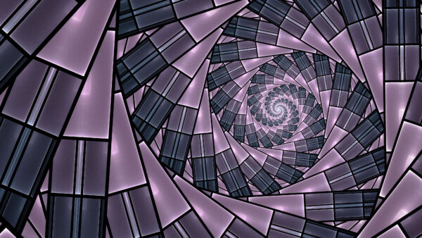 Wallpaper Abstract, Light, Purple, Desktop, Spiral, Mobile, Black, Funnel, Fractal, Abstraction