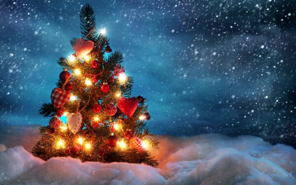 Wallpaper Beautiful, Christmas, Tree