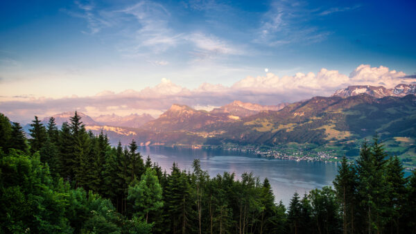 Wallpaper Lake, Landscape, Zurich, Switzerland
