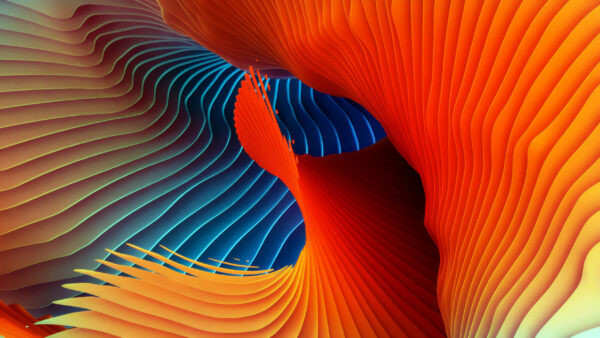 Wallpaper MacBook, Orange, Blue, Swirl, Desktop
