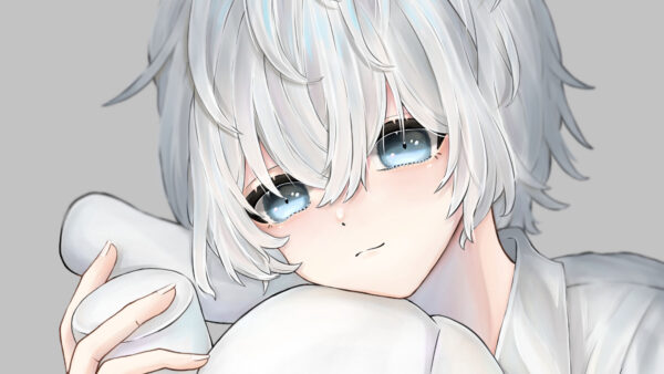 Wallpaper Hair, Eyes, Blue, Boy, Anime, White