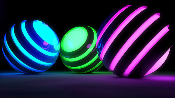 Wallpaper Abstract, Balls, Wallpaper, Desktop, Pc, Free, Bands, Glow, 1920×1080, Images, Bright, Background, Download, Cool