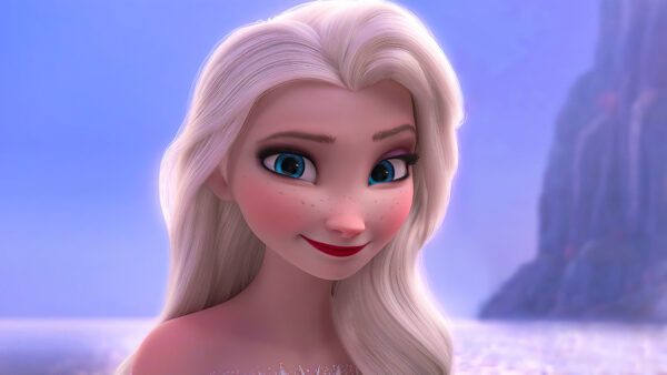 Wallpaper Blue, Hair, Eyes, Elsa, White, Frozen