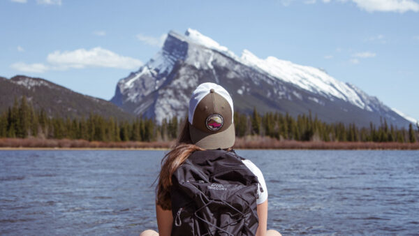 Wallpaper Alone, Sitting, With, Front, Girl, Backpack, River