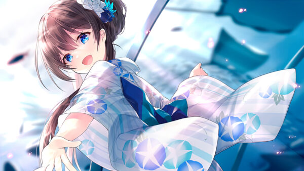 Wallpaper Brown, Eyes, Hair, Girl, Blue