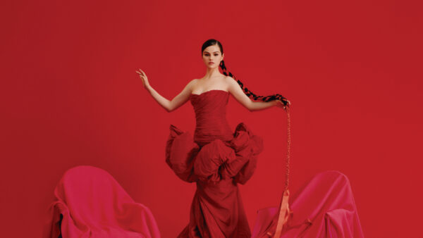 Wallpaper Gomez, Beautiful, Background, Dress, Girls, Red, Wearing, Selena, Standing