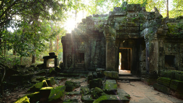 Wallpaper Moss, Wat, Angkor, With, Stones, Cambodia, Nature, Temple, Desktop, Architecture