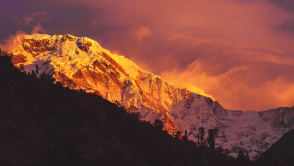 Wallpaper Mountains, Sunset, Over, Himalayas