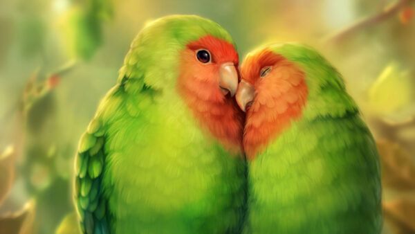 Wallpaper Parrots, Desktop, Art, Birds, Animals