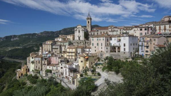 Wallpaper Travel, Mountain, Italy, Buildings, Cloudy, Desktop, Blue, Sky, Under, Mobile