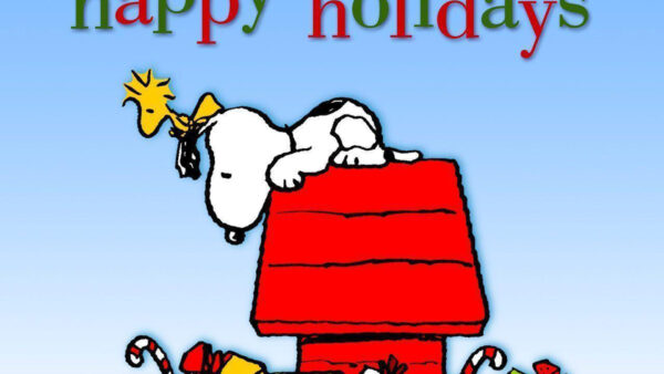 Wallpaper Snoopy, Roof, Christmas, House, Sitting