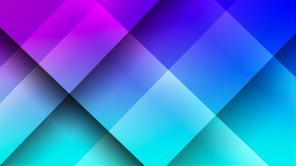 Wallpaper Purple, Dark, Pattern, Abstract, Square, Blue, Turquoise, Art, Shapes