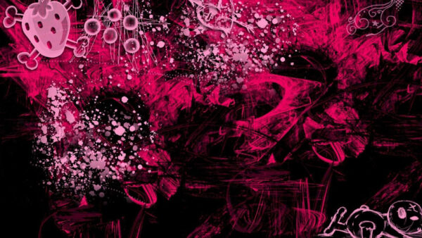 Wallpaper Splash, Abstract, Color, Desktop, Black, Pink