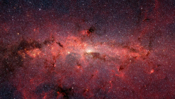 Wallpaper Space, Black, Red, Glare, Sky, Stars, Dark