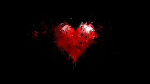 Wallpaper Red, Desktop, Heart, Aesthetic, Background, Black